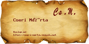 Cseri Márta névjegykártya