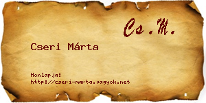 Cseri Márta névjegykártya